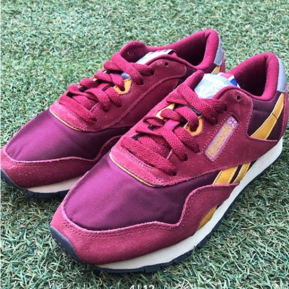 REEBOK Kids Unisex Burgundy Suede Fabric Mix Sneakers  | 5 - Picture 3 of 14